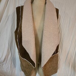 Tantrums Women's Brown and Cream Vest